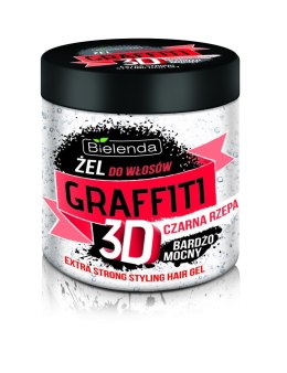Bielenda Graffiti 3D Żel do włosów z czarną rzepą - bardzo mocny 250g