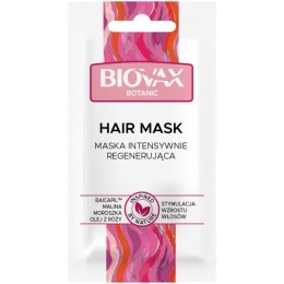 L`BIOTICA Biovax Botanic Maska do włosów intensywnie regenerująca - Malina Moroszka,Baicapil,Olej z Róży 20ml - saszetka
