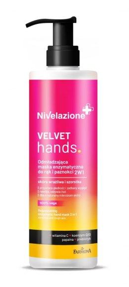 Farmona Nivelazione+ Odmładzająca Maska enzymatyczna do rąk i paznokci 2w1 Velvet Hands - skóra wrażliwa i szorstka 200ml