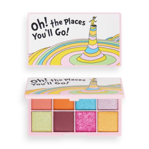 I Heart Revolution x Dr.Seuss Paleta cieni do powiek(8) Oh,The Places You`ll Go! 1szt