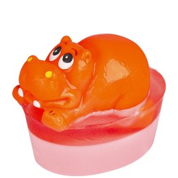 ORGANIQUE Mydło glicerynowe z zabawką Hipopotam - różowe 80g