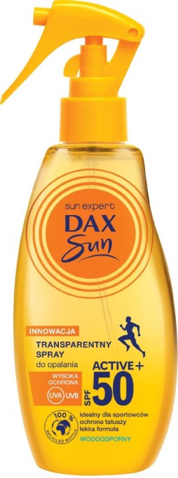 Dax Sun Transparentny Spray do opalania Active+ SPF50 200ml