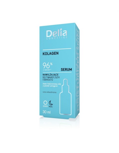 Delia Cosmetics KOLAGEN Serum nawilżające do twarzy,szyi i dekoltu na dzień i noc 30ml