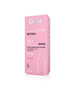 Delia Cosmetics RETINOL Serum przeciwzmarszczkowe do twarzy,szyi i dekoltu na noc 30ml