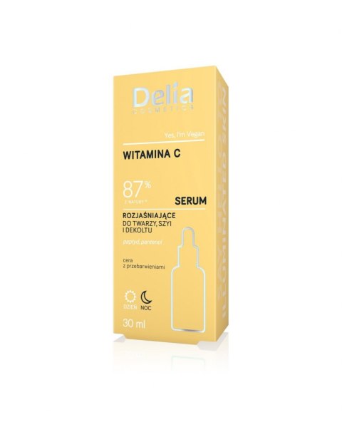 Delia Cosmetics WITAMINA C Serum rozjaśniające do twarzy,szyi i dekoltu na dzień i noc 30ml