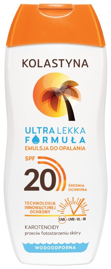 Kolastyna Opalanie Emulsja do opalania SPF20 - Ultra Lekka Formuła 200ml