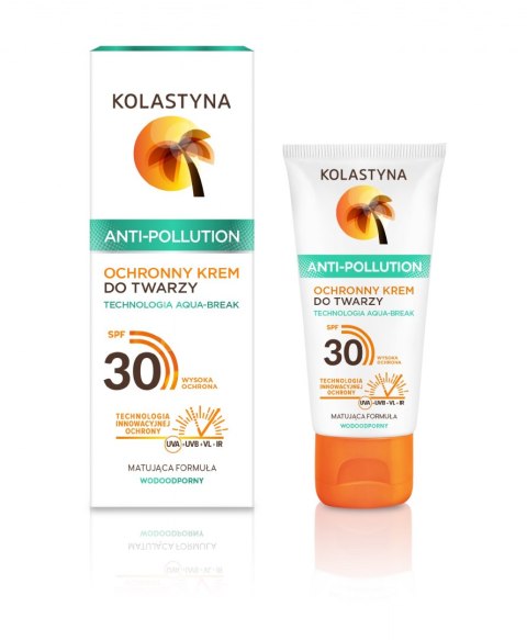 Kolastyna Opalanie Ochronny Krem do twarzy SPF30 Anti-Pollution 50ml