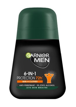 Garnier Men Dezodorant roll-on 6in1 Protection 72h - Skin+Clothes 50ml