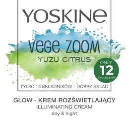 Yoskine Vege Zoom Glow - Krem rozświetlający na dzień i noc - Yuzu Citrus 50ml