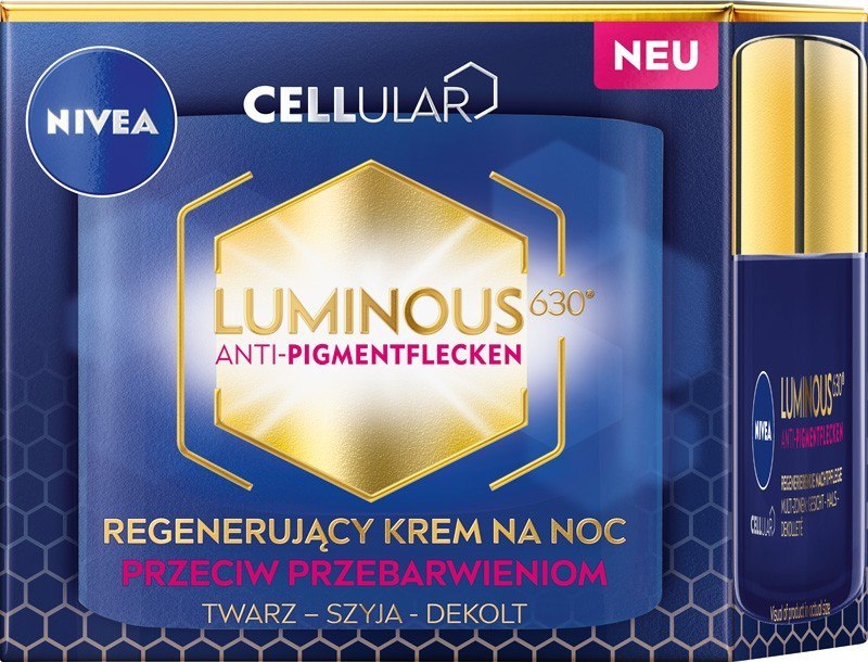 Nivea Cellular Luminous 630 Regenerujący Krem przeciw przebarwieniom na noc 50ml