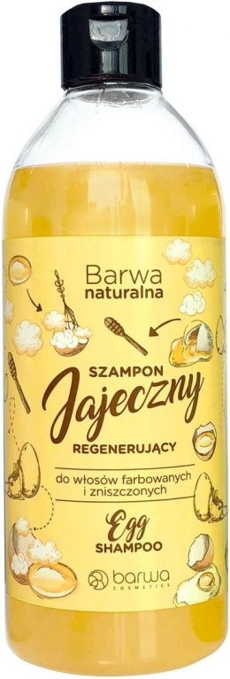 BARWA Naturalna Szampon do włosów Jajeczny regenerujący - włosy farbowane i zniszczone 500ml