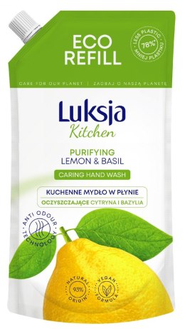 Luksja Kitchen Kuchenne Oczyszczające Mydło w płynie Cytryna i Bazylia 400ml - zapas