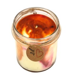 MIA BOX Świeca sojowa marmurkowa o zapachu Karmelu z pieprzem 240g