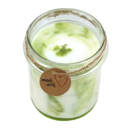 MIA BOX Świeca sojowa marmurkowa o zapachu Zielonego Jabłuszka 240g