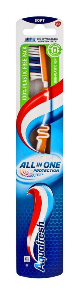 Aquafresh Szczoteczka do zębów All In One Protection - soft 1szt - mix kolorów