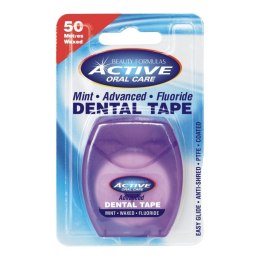 Beauty Formulas Active Oral Care Taśma dentystyczna woskowana z fluorem - miętowa 1op.-50m