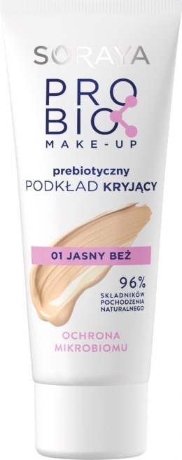 Soraya Probio Make-Up Prebiotyczny Podkład kryjący 01 jasny beż - ochrona mikrobiomu 30ml