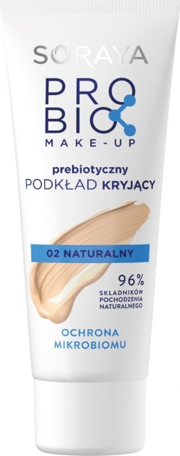 Soraya Probio Make-Up Prebiotyczny Podkład kryjący 02 naturalny - ochrona mikrobiomu 30ml