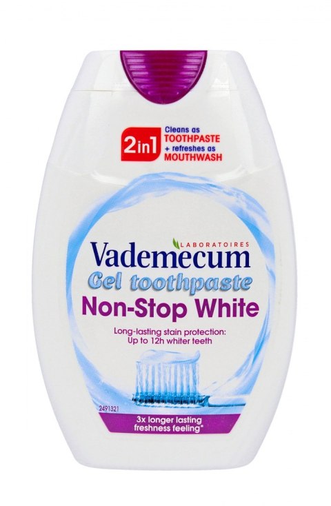 Vademecum Pasta do zębów w żelu 2w1 - Non Stop White 75ml