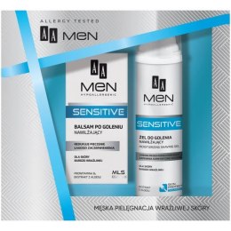 AA Men Zestaw prezentowy Sensitive (Balsam po goleniu 100ml+Żel do golenia 1szt)