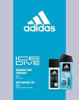Adidas Zestaw prezentowy Ice Dive (dezodorant atomizer 75ml+żel pod prysznic 250ml)