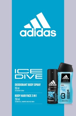 Adidas Zestaw prezentowy Ice Dive (dezodorant spray 150ml+żel pod prysznic 250ml)