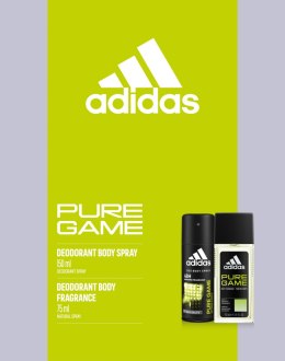 Adidas Zestaw prezentowy Pure Game (dezodorant spray 150ml+dezodorant atomizer 75ml)