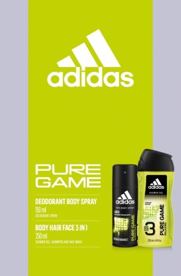 Adidas Zestaw prezentowy Pure Game (dezodorant spray 150ml+żel pod prysznic 250ml)