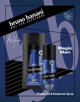 Bruno Banani Zestaw prezentowy Magic Man (dezodorant spray 150ml+żel pod prysznic 250ml)
