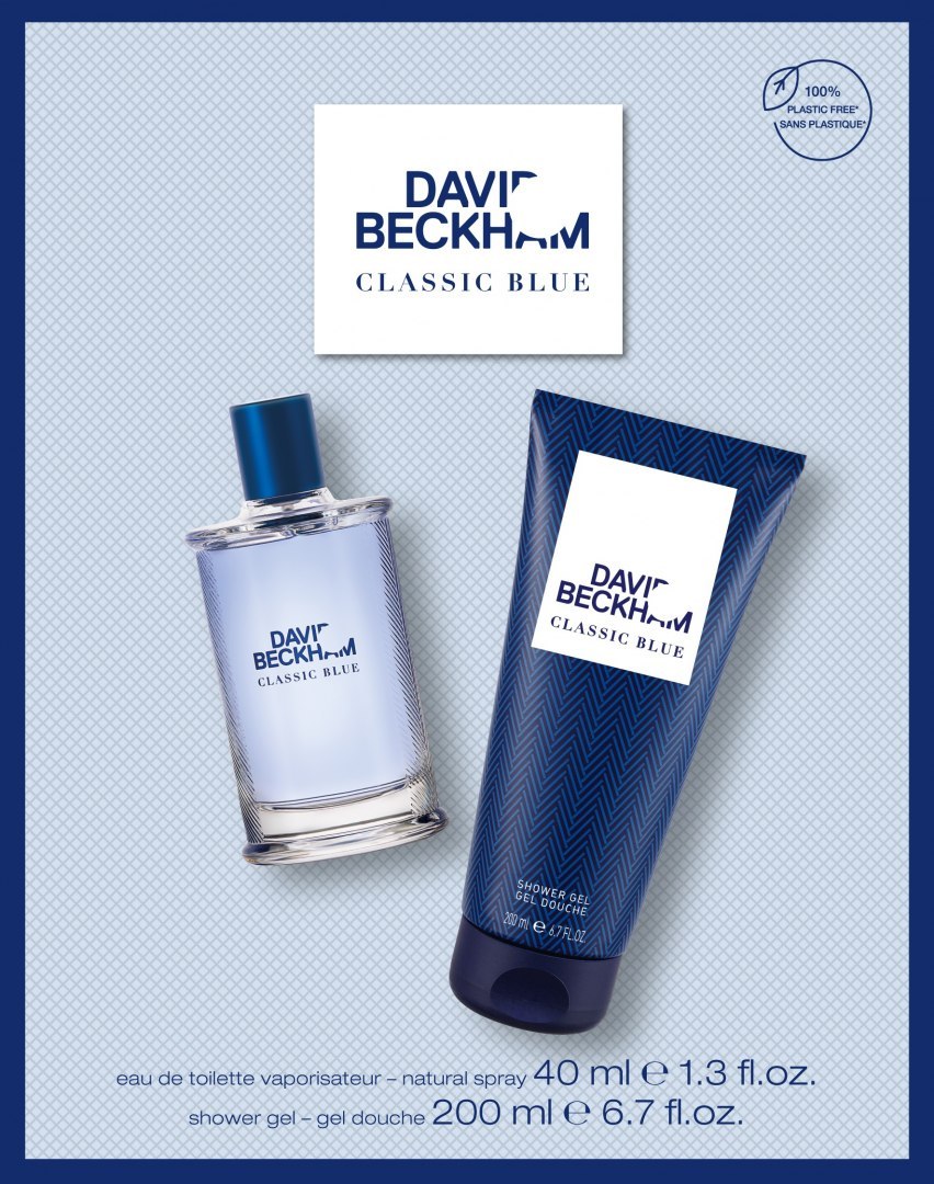 David Beckham Zestaw prezentowy Classic Blue (woda toaletowa 40ml+żel pod prysznic 200ml)