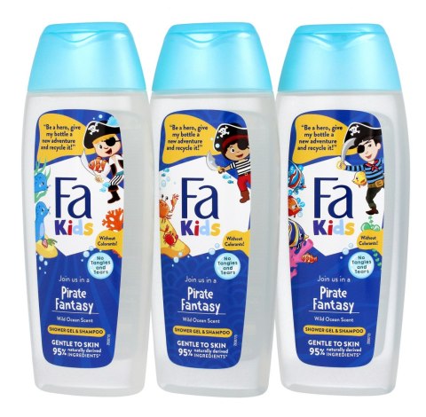 Fa Kids Żel pod prysznic i Szampon 2w1 Pirate Fantasy 400ml - mix wzorów