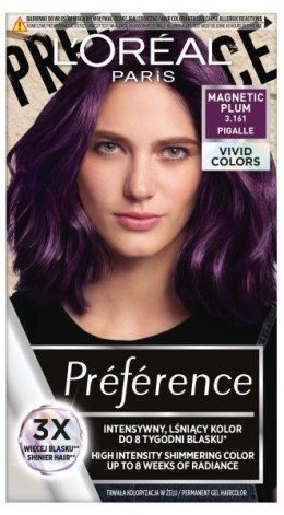 Loreal Preference Vivid Colors Farba do włosów nr 3.161 Magnetic Plum (Pigalle) 1op.