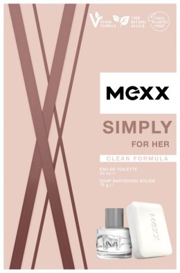 Mexx Zestaw prezentowy Simply for Her (woda toaletowa 20ml + mydło w kostce 75g)