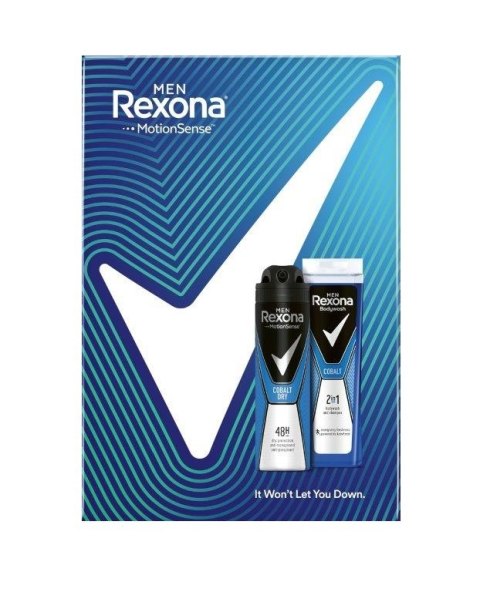 Rexona Motion Sense Zestaw prezentowy Cobalt (dezodorant spray 150ml+żel pod prysznic 250ml)