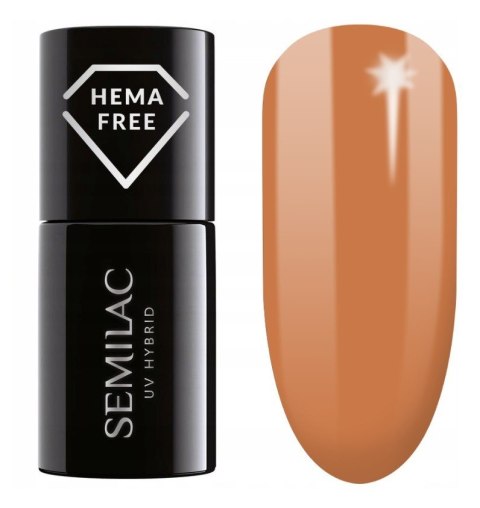 SEMILAC Lakier hybrydowy 416 Golden Hour Orange (HEMA free) 7ml