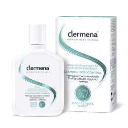 Dermena Supported By Science Szampon Sebocontrol do włosów przetłuszczających się i nadmiernie wypadających 200ml