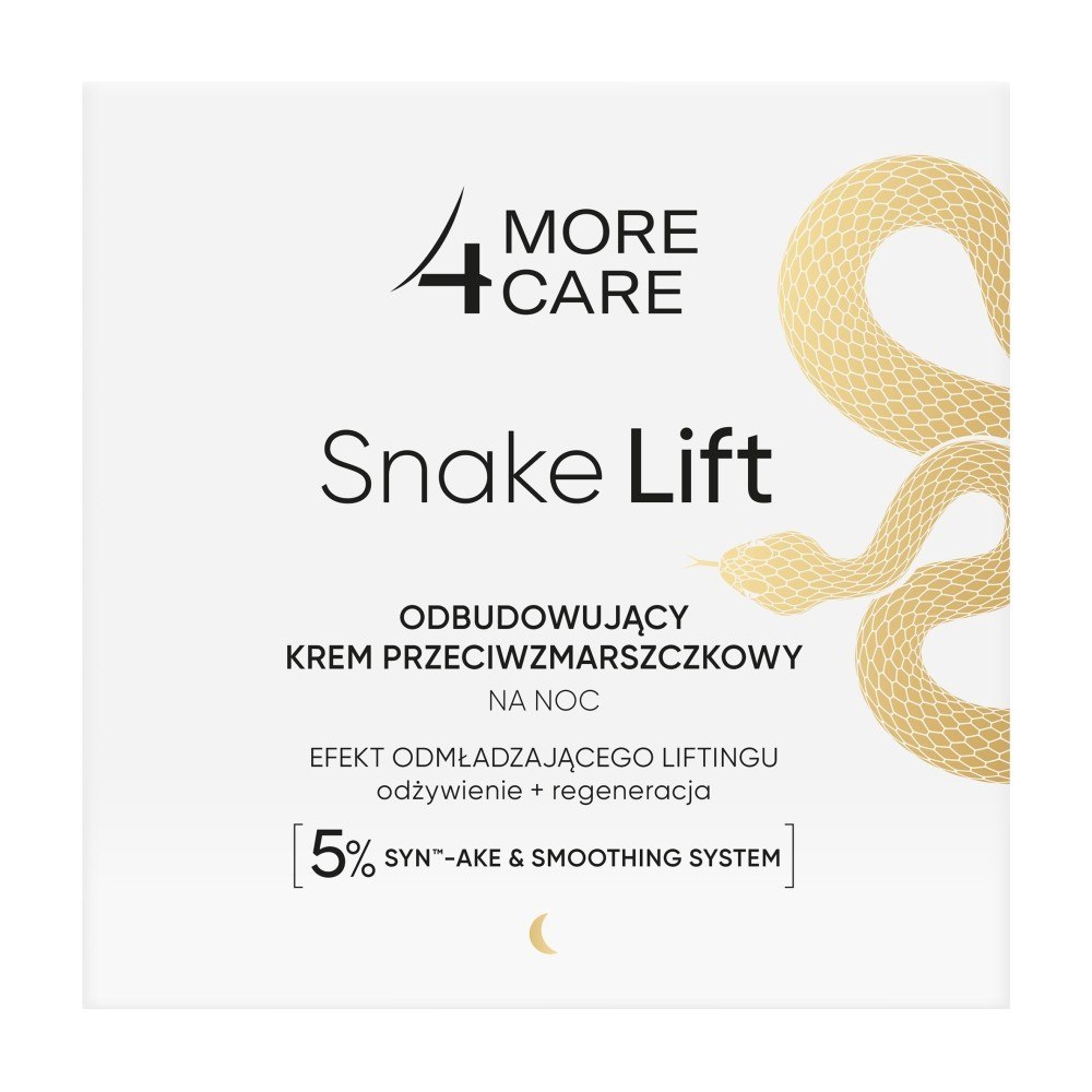 More4Care Snake Lift Odbudowujący Krem przeciwzmarszczkowy na noc 50ml