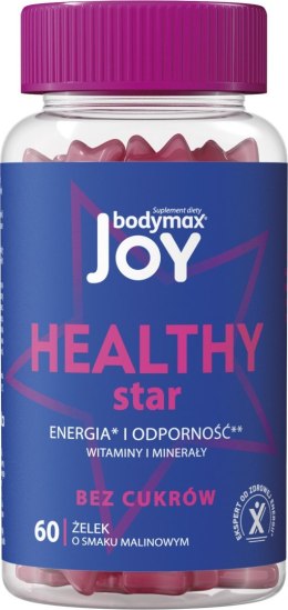 BODYMAX Joy Żelki o smaku malinowym Healthy Star - suplement diety 1op.-60szt