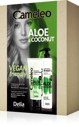 Delia Cosmetics Zestaw prezentowy Cameleo Aloe&Coconut (szampon 250ml+odżywka 200ml)