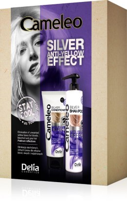 Delia Cosmetics Zestaw prezentowy Cameleo Silver Anti-Yellow Effect (szampon 250ml+odżywka 200ml)