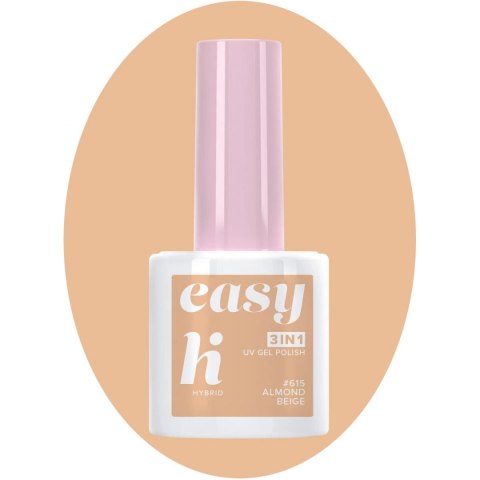 Hi Hybrid Lakier hybrydowy Easy 3w1 #615 Almond Beige 5ml