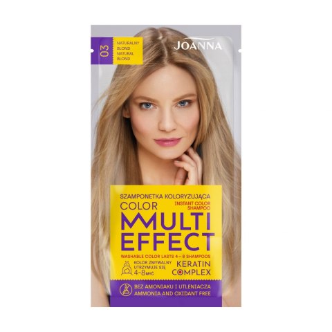 Joanna Multi Effect Color Keratin Complex Szamponetka - 03 Naturalny Blond 35g