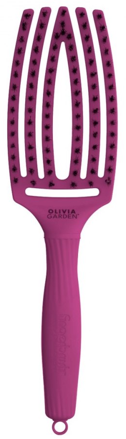 OLIVIA GARDEN Fingerbrush Combo Szczotka do rozczesywania włosów Amazonki Bright Pink 1szt