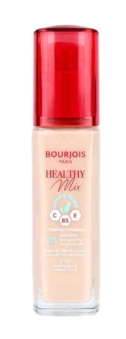 Bourjois Podkład do twarzy Healthy Mix Clean&Vegan - nr 51W Light Vanilla 30ml