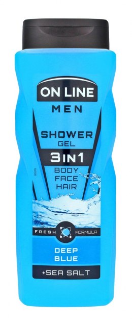 On Line Men Żel pod prysznic 3in1 Deep Blue dla mężczyzn 410ml