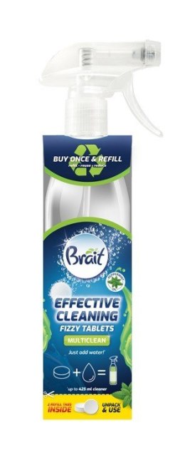 Brait Effective Cleaning Starter do czyszczenia różnych powierzchni (butelka+2 tabletki) 1szt