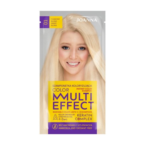 Joanna Multi Effect Color Keratin Complex Szamponetka - 01 Piaskowy Blond 35g