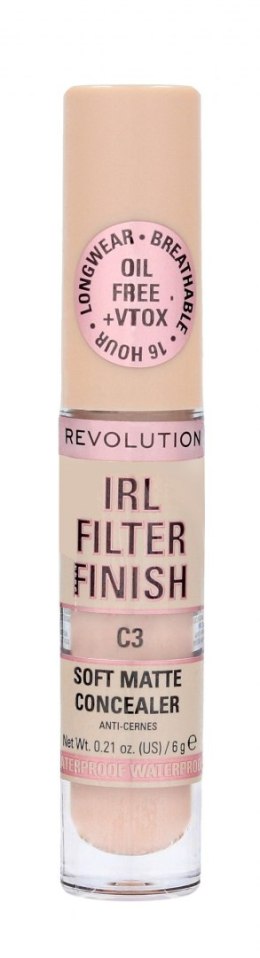 Makeup Revolution IRL Filter Finish Korektor w płynie C3 6g