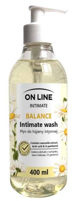 On Line Intimate Płyn do higieny intymnej Balance z ekstraktem z rumianku 400ml
