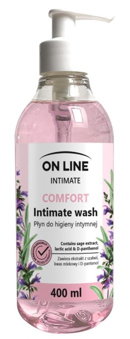 On Line Intimate Płyn do higieny intymnej Comfort z ekstraktem z szałwii 400ml